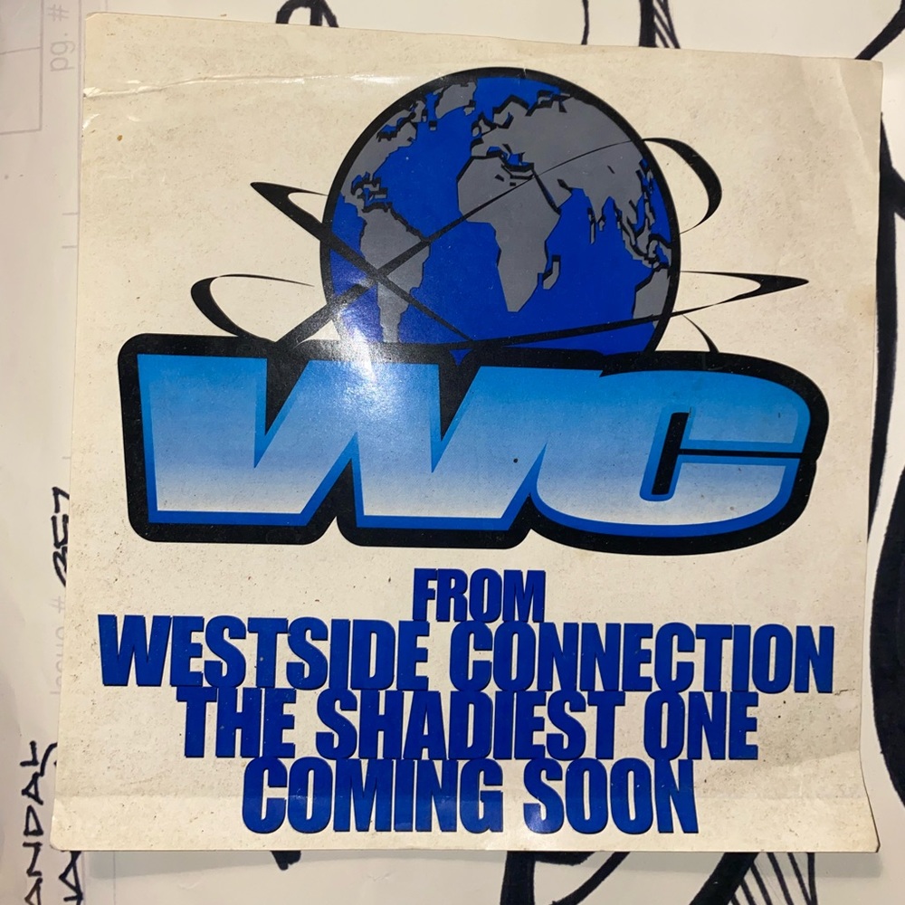 w.c. and the maad circle sticker